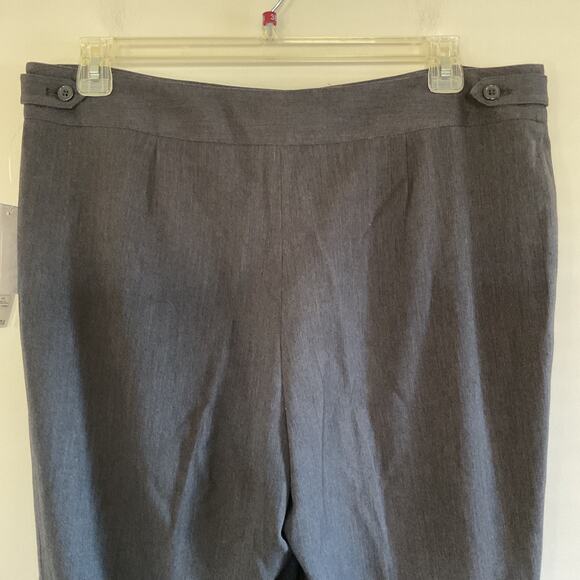 NWT Jones New York Signature Stretch Charcoal Dress Pants 16 Office 32.5” Inseam - Picture 5 of 11